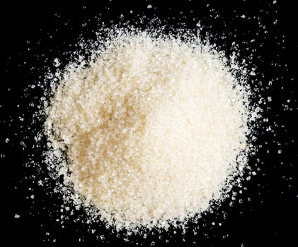 pile of sugar flat lay isolated photo
