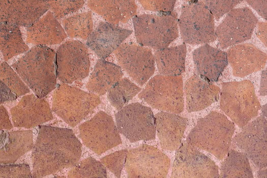 Red Stone Mosaic Pavement Texture photo