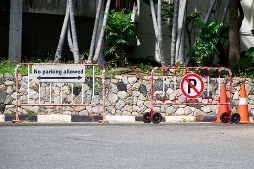 No parking signs, traffic control signs photo