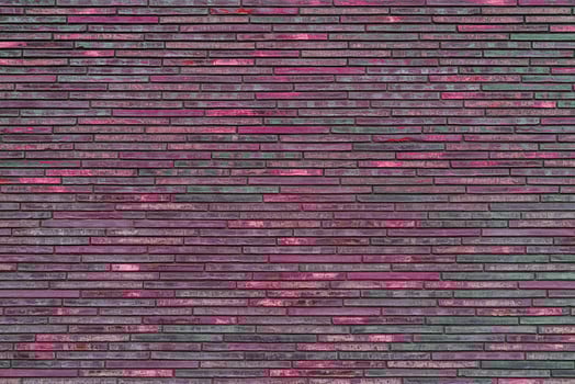 Texture of decorative pink brick wall. House facade. Wall in the loft. photo