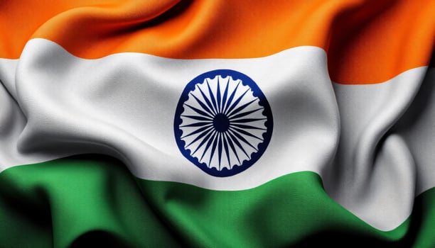 Majestic Indian Flag A Symbol of National Pride photo