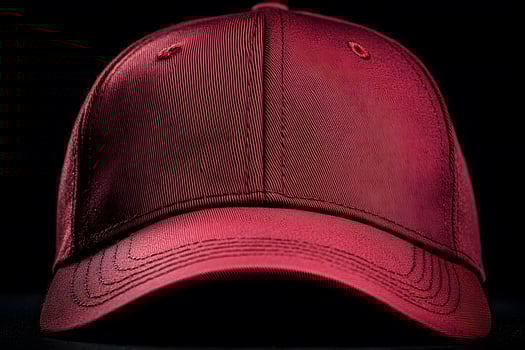 Vibrant Red Baseball Cap Design for Fashion and Apparel Display photo