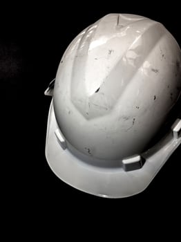Scratched on the Safety helmet photo