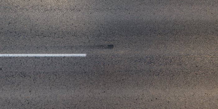 A white line on the ground photo