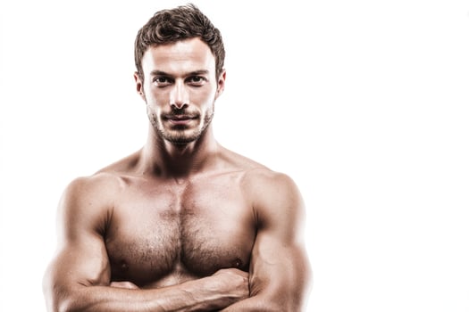 Shirtless Man with Crossed Arms Portrait photo
