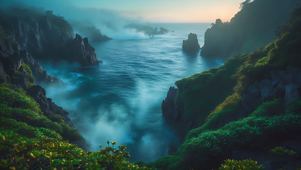 Ocean View with Cliffs and Mist photo
