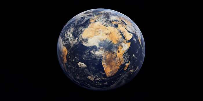 the earth is shown in this image from space photo