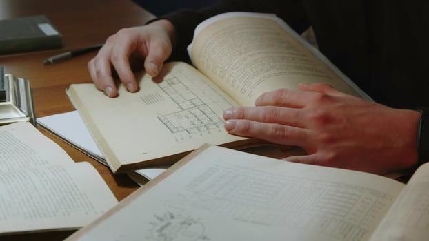 Exploring historical documents and technical diagrams for deeper understanding and insights. Media photo