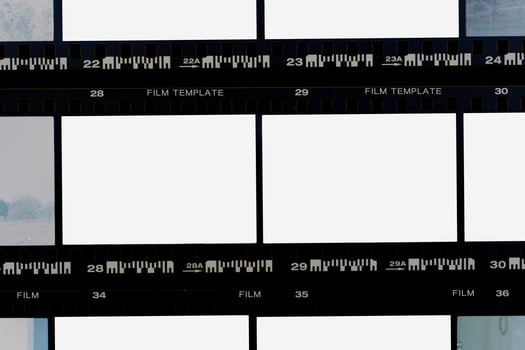 35mm film with white space. photo
