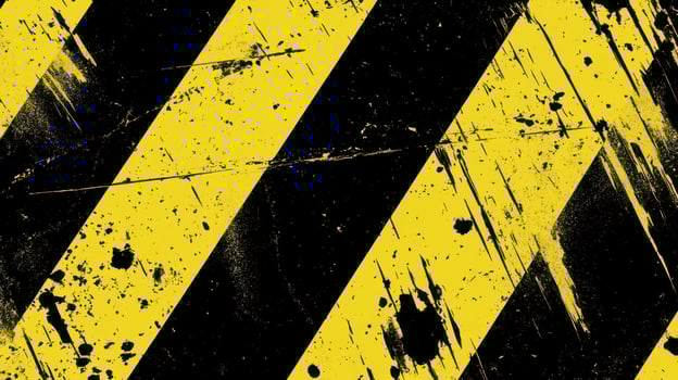 Distressed Caution Stripes Black Yellow Grunge Texture For Graphic Design or Industrial Background photo
