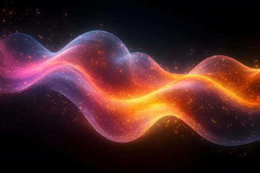 Abstract Colorful Waves with Glowing Light Particles for Creative Design and Digital Art Projects photo