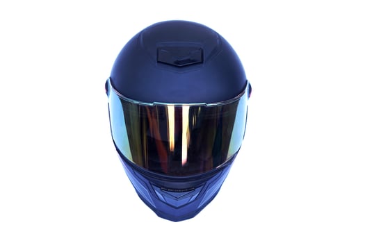 Motorcycle helmet, isolated on white background. Concept equipment for safety protection for head when riding motorbike and follow traffic law. Transportation safety photo