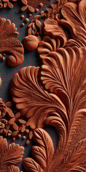 A close up of a flower pattern on a surface photo