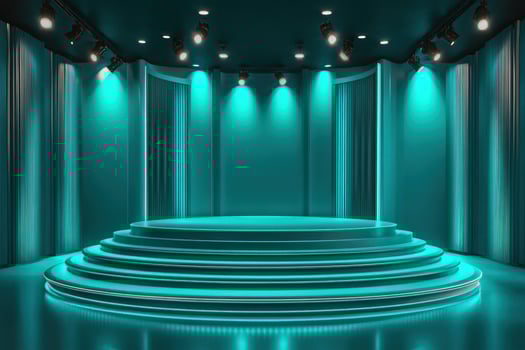 stage with lights and stage background photo