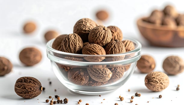 Nutmegs in Glass Bowl photo