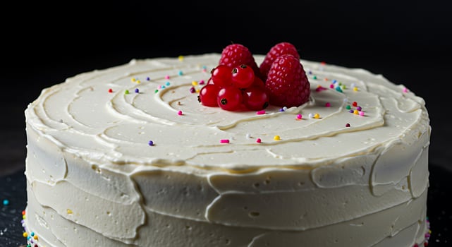 Hyper-Realistic Cake with Rich Decorative Frosting photo