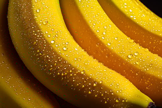 Yellow Bananas Covered in Water photo