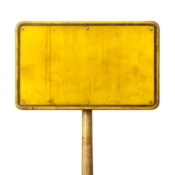 blank yellow road sign photo