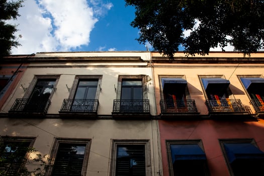 Beautiful buildings of the historical downtown of Mexico City. photo