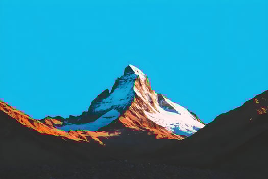 Iconic Matterhorn Peak Against Clear Blue Sky photo