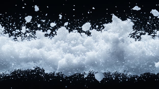 Snowfall Explosion with White Powder on Dark Background photo
