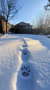 Hedgehog Routes Through Snow Laden Yard photo