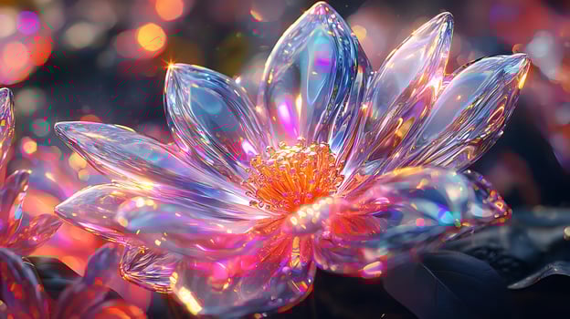 A flower with a lot of lights on it photo