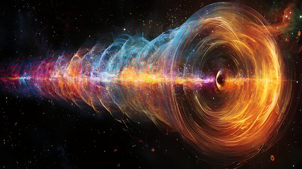 An image of a black hole with a bright light photo
