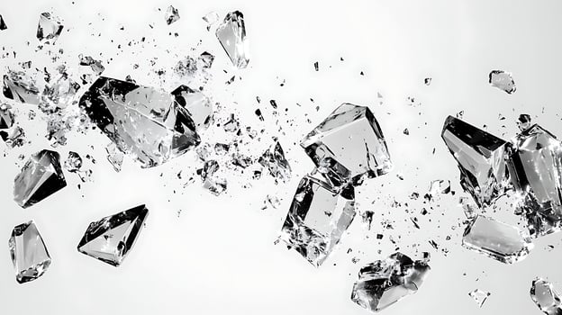 A photo of a bunch of broken glass