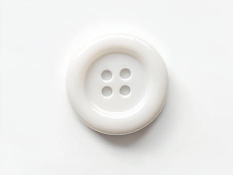 Simple white button on a light background photo