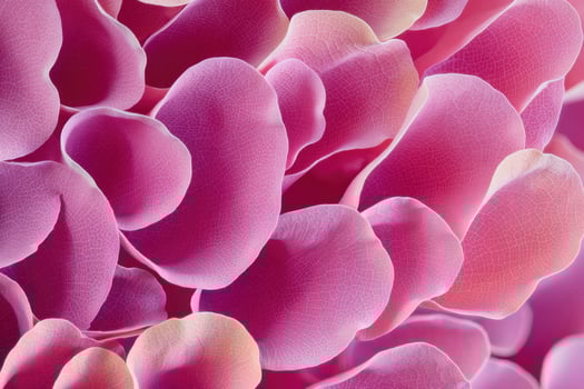 Close-up of delicate pink petals showcasing dusty cedar shades, highlighting intricate textures and soft gradients, creating a serene and calming floral composition photo