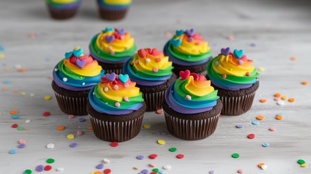 Celebration of Identity Delicious Rainbow Cupcake Assortment photo