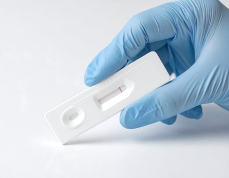 Medical Professional with Protective Gloves Administering photo