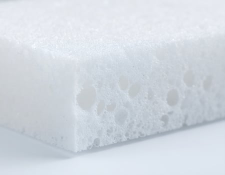 Bubbly Lather on Sponge Ready for Cleaning or Bathing photo