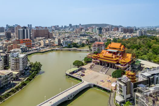 Bao An temple located in Jinshi Lake, Kaohsiung photo