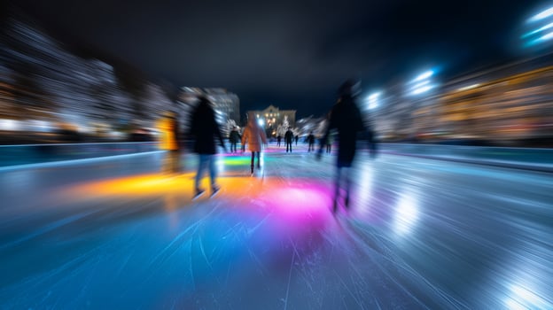 Healthy Lifestyle Active Winter Fun Ice Skating Exercise Variety photo