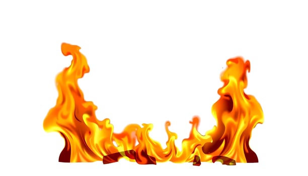 Fiery Inferno A Vivid Display of Burning Embers and Flaming Tongues photo