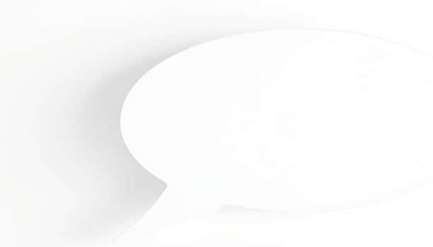 Abstract White Speech Bubble on a Plain Background photo