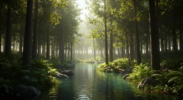 High-End Photography of Scenic Nature in Realistic Lighting photo