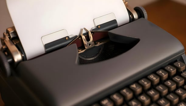 a close up of an old fashioned typewriter photo