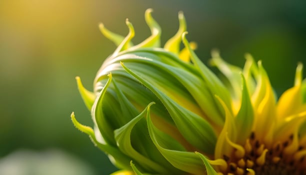 a close up of a sunflower with a blurry background photo