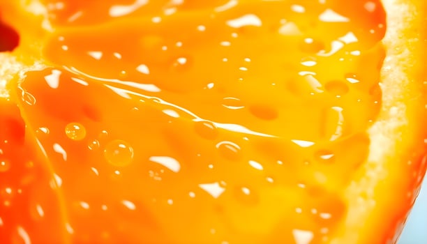 a close up of an orange slice with water droplets photo