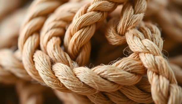 a close up of a knot of rope photo