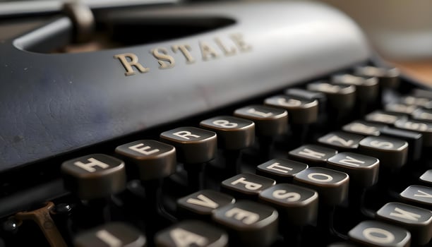 an old fashioned typewriter photo