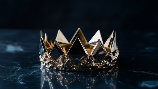 Geometric crown design features sharp triangle shapes photo