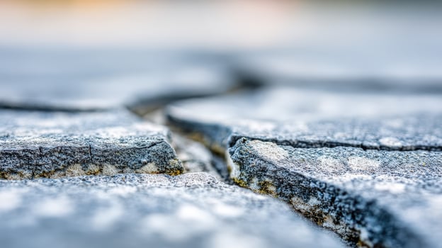 Cracked stone surface showing texture and natural erosion photo