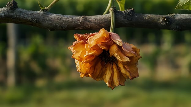 A flower hanging from a tree branch, image of flower, flower wallpaper photo
