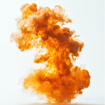 Artistic display of orange smoke photo