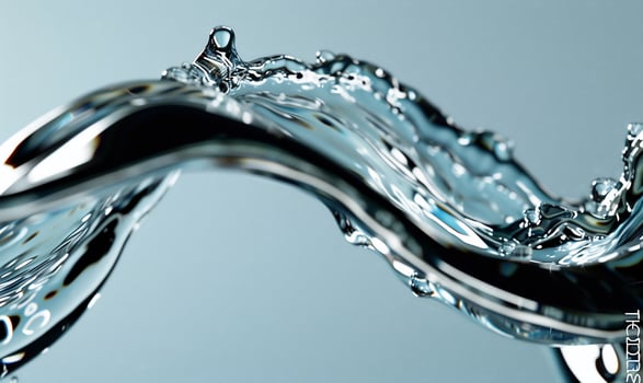 Fluid water splash, smooth and elegant. Detailed water movement photo