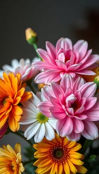 bunch of flowers that are in a vase photo